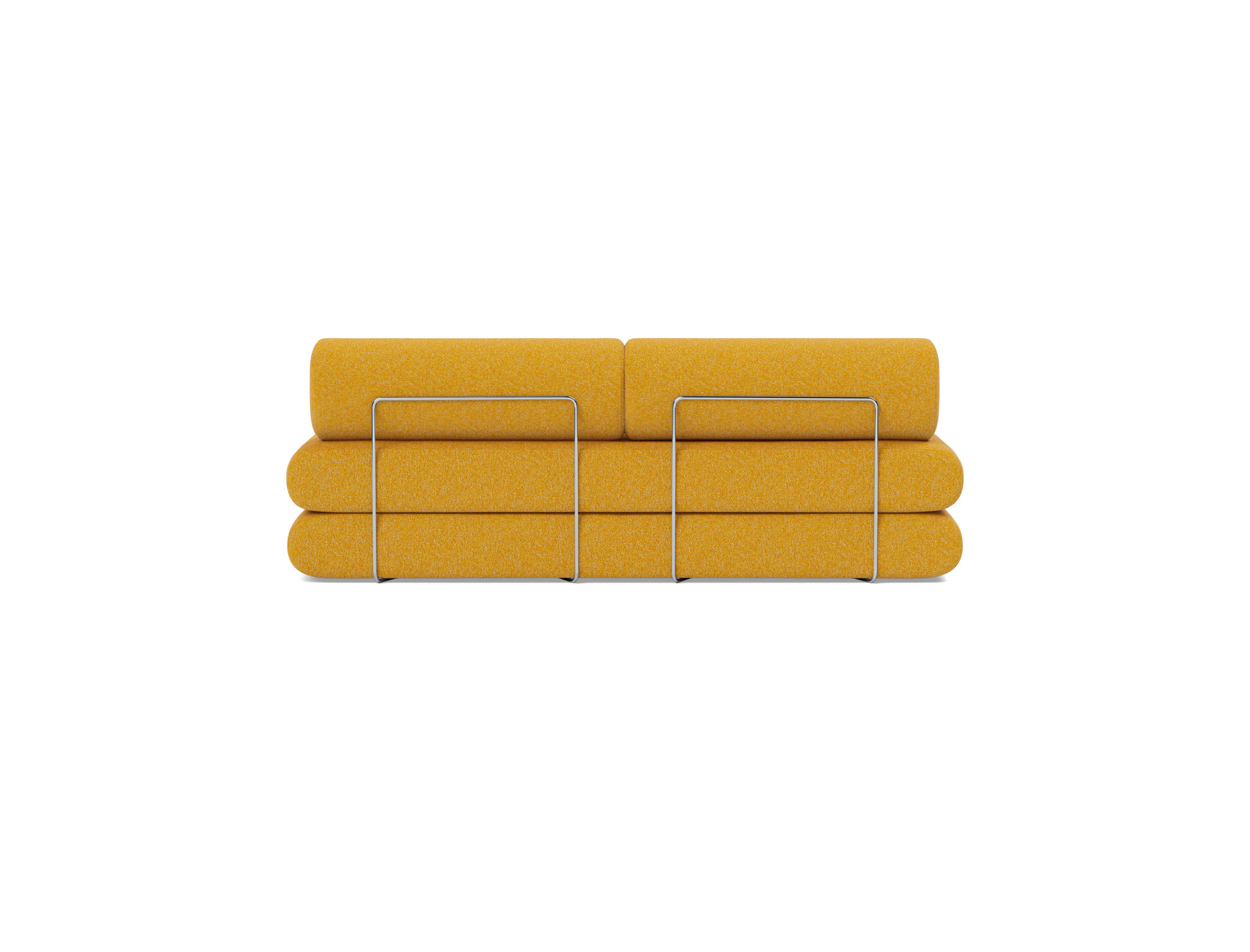 Tagesbett Circlus mit Rückenrollen Boucle Skandi 536-Ochre