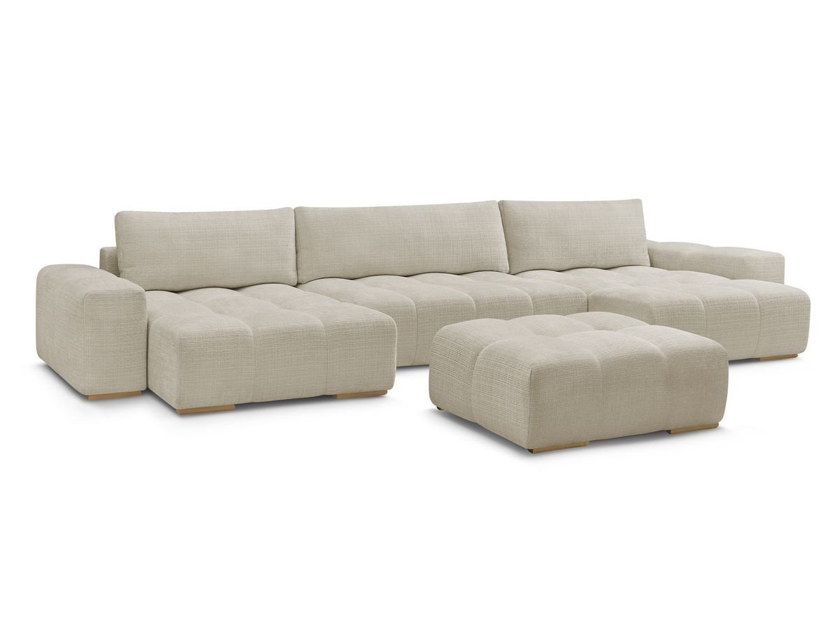 Bobochic Anakin Wohnlandschaft mit Pouf, 3 Kissen