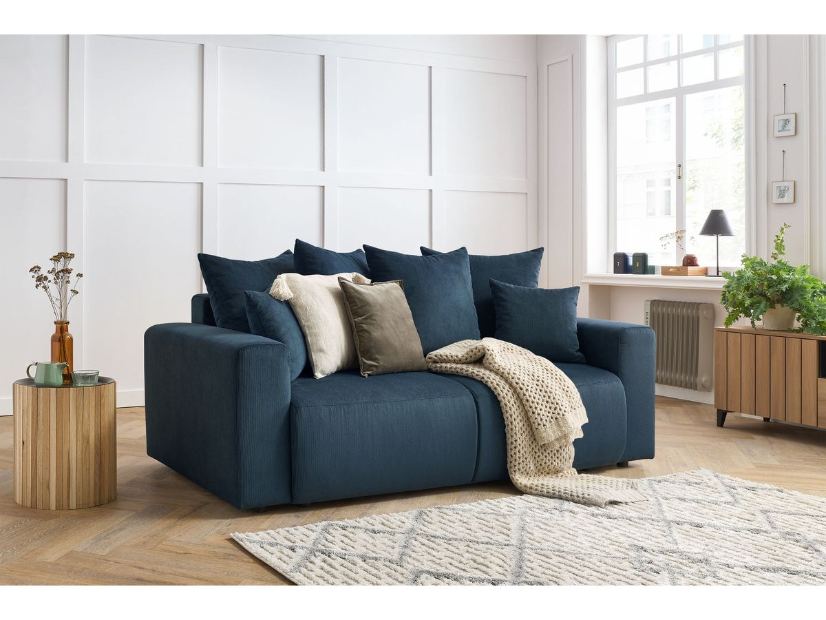Bobochic Envy Sofa 2-Sitzer Cordsamt Dunkelblau
