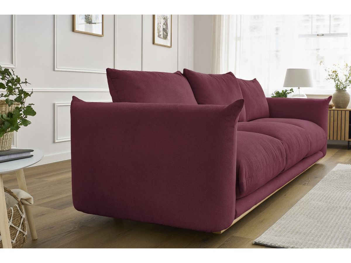 Bobochic Ernest Sofa 3-Sitzer 265 × 106 cm Stoff Rot