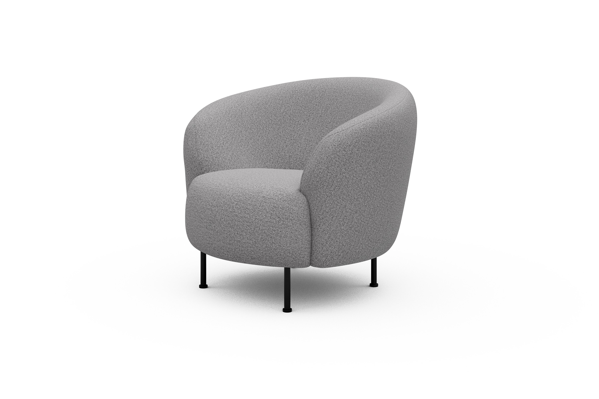 Sessel Ronda Metallbeine Schwarz Sama-Grey
