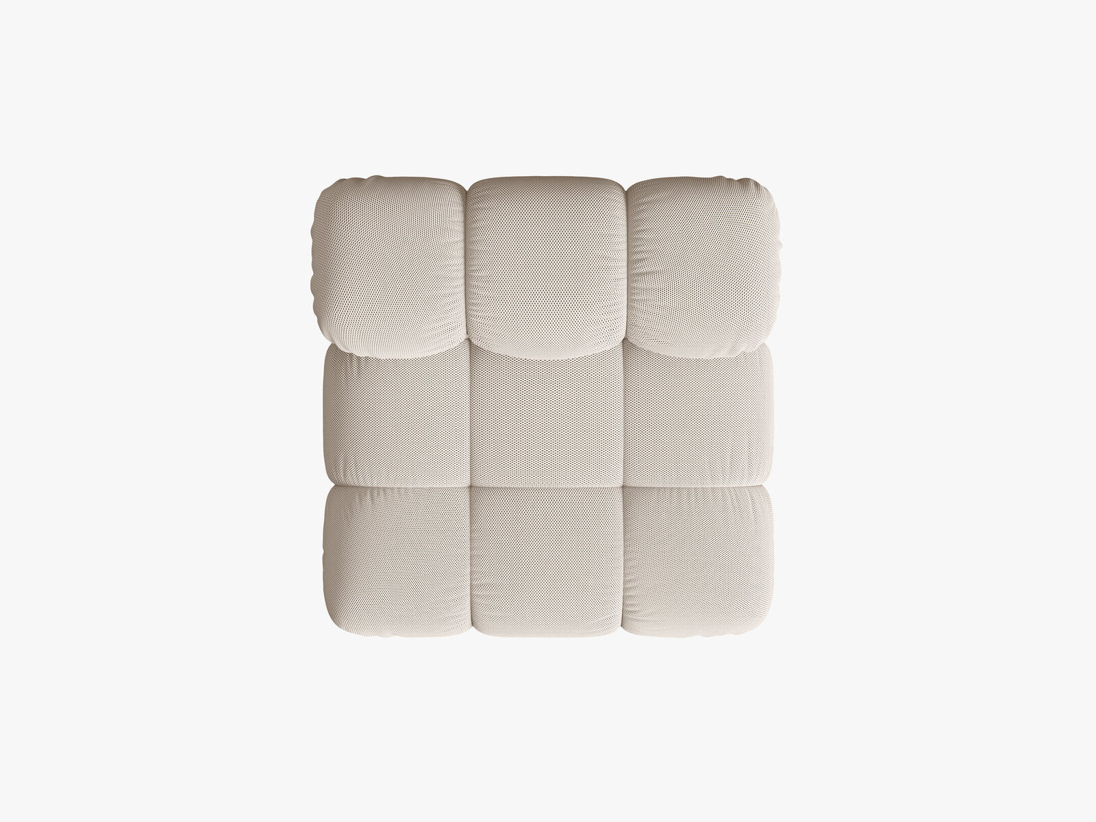 Micadoni Armloses Modul Bellis 3D-Stoff Sonic Helles Beige