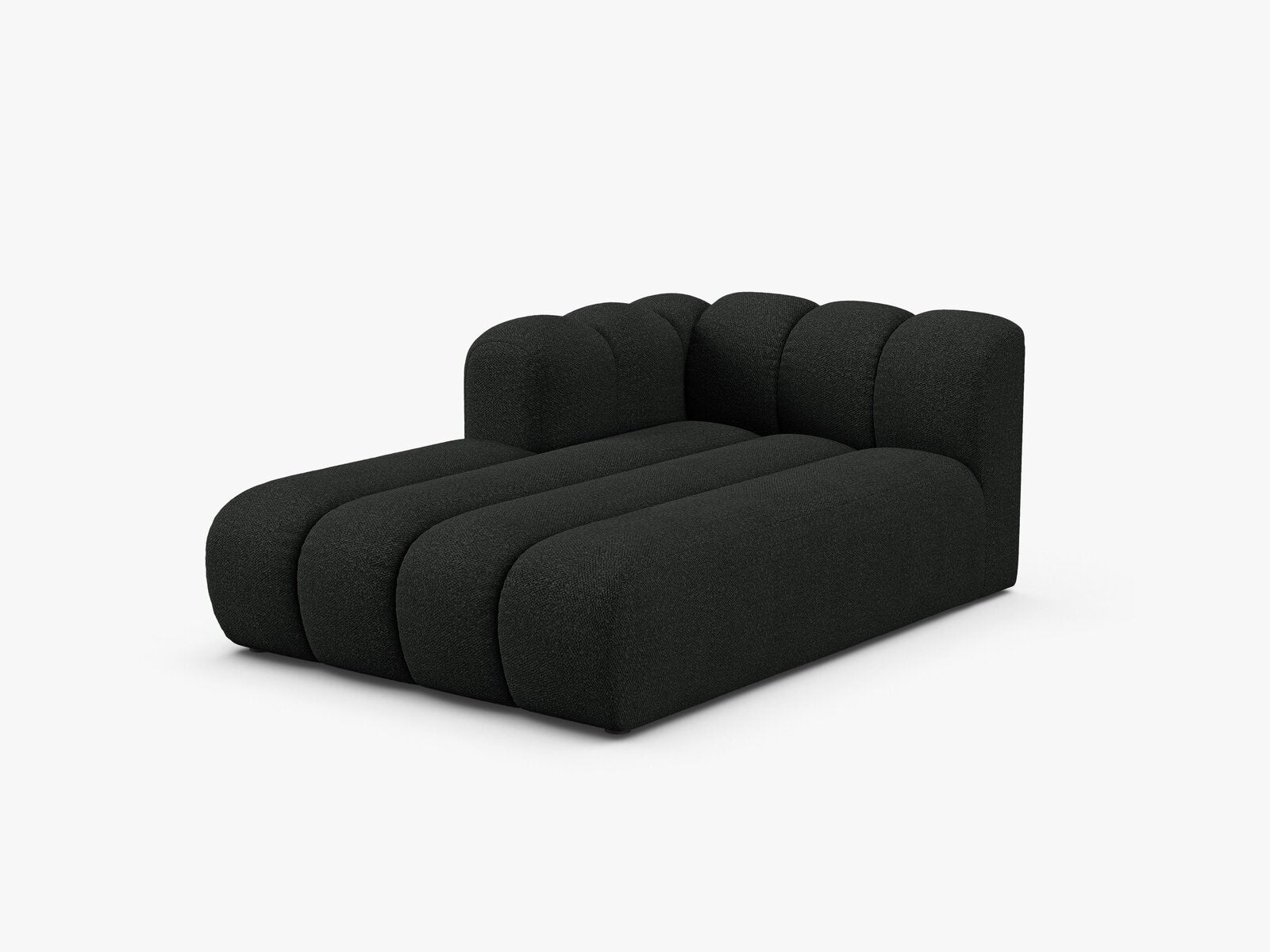 Micadoni Recamiere Lupine 2-Sitzer Links Boucle Baloo Schwarz