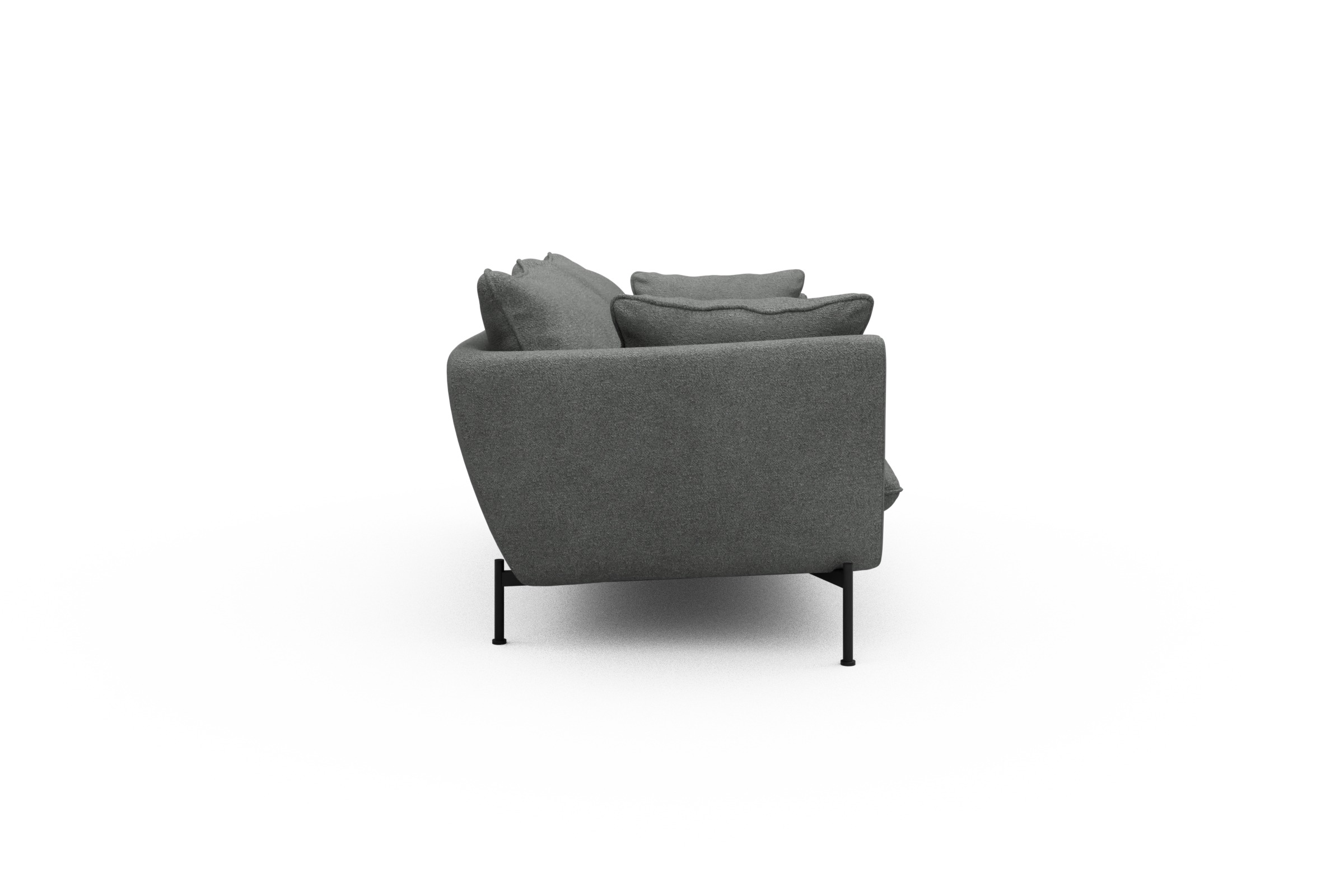 Sofa Anton PREMIUM 2-Sitzer Boucle-Ash-Grey