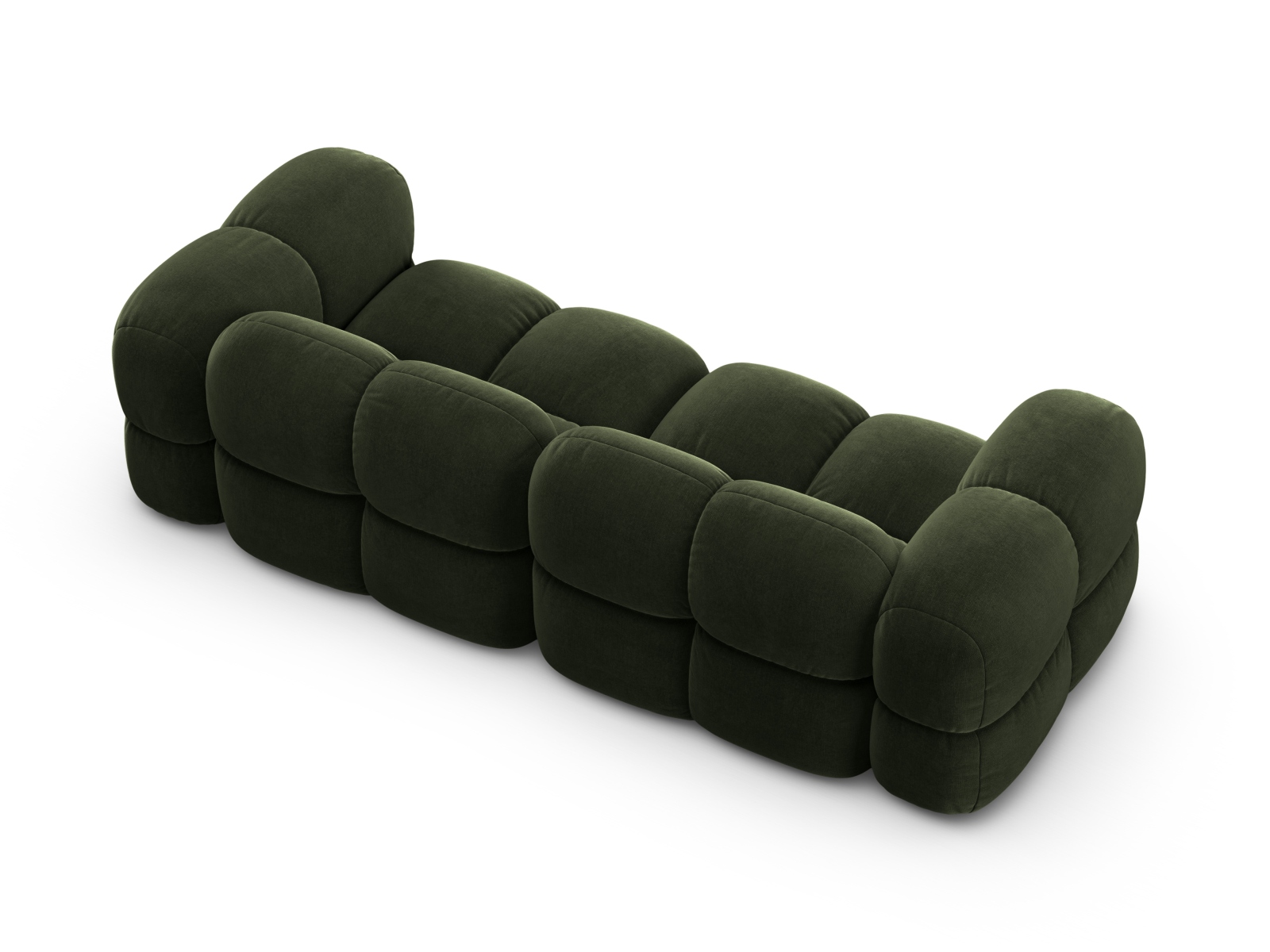 Cosmopolitan Design Sofa Loretto 4-Sitzer Samt Vogue Grün