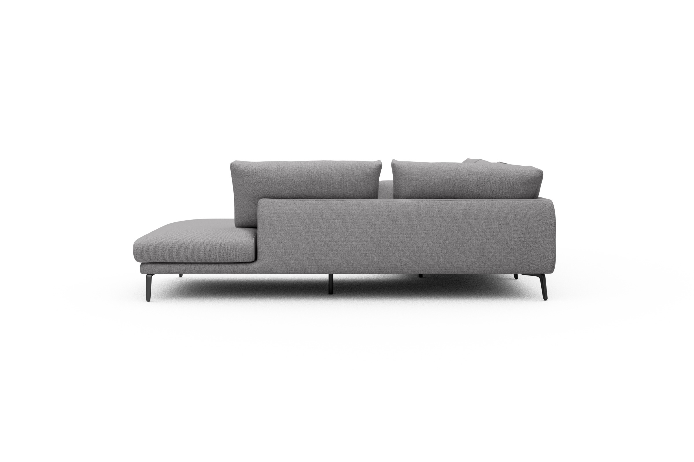 Ecksofa Karl Relax-Ecke rechts mit 2,5-Sitzer Sama-Grey