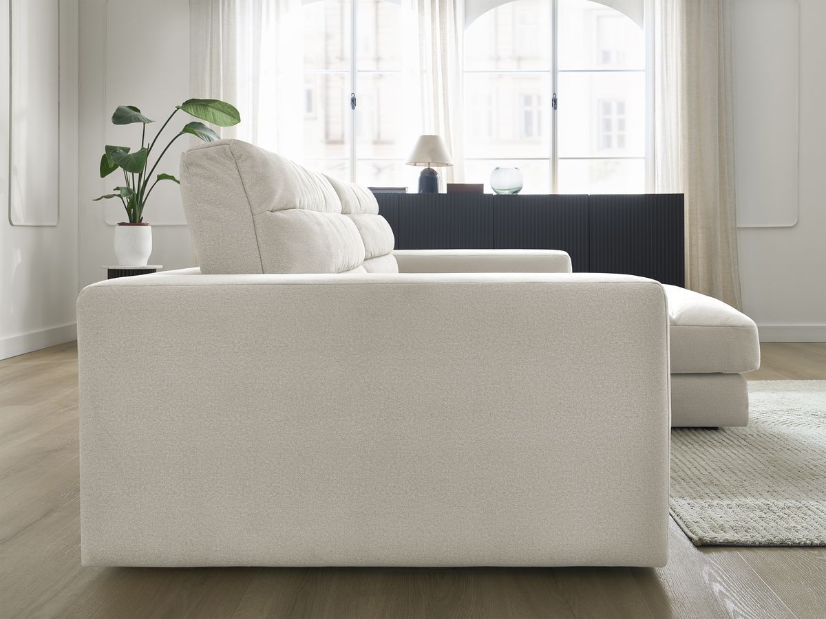 Bobochic Sierra Ecksofa Samt Beige Ecke rechts