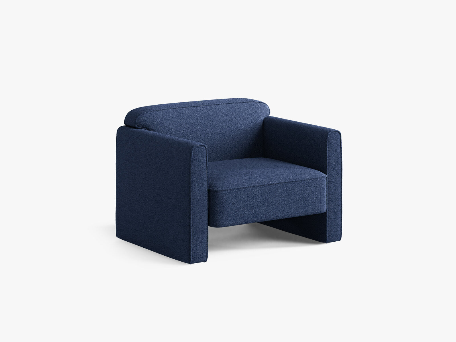 Micadoni Sessel Abby Boucle Coral Marineblau