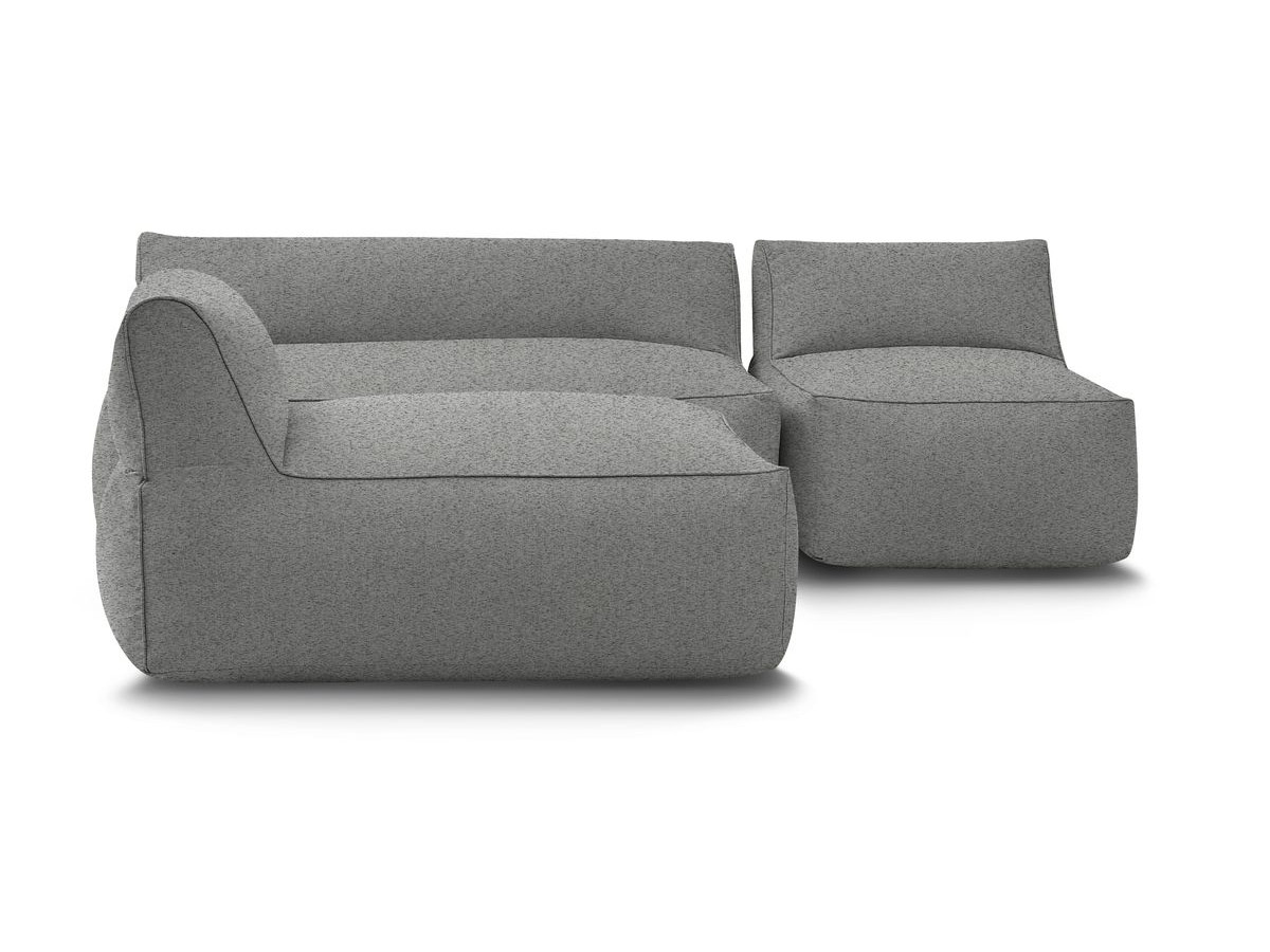 Bobochic Riviera Pouf 320 × 135 cm Stoff Dunkelgrau