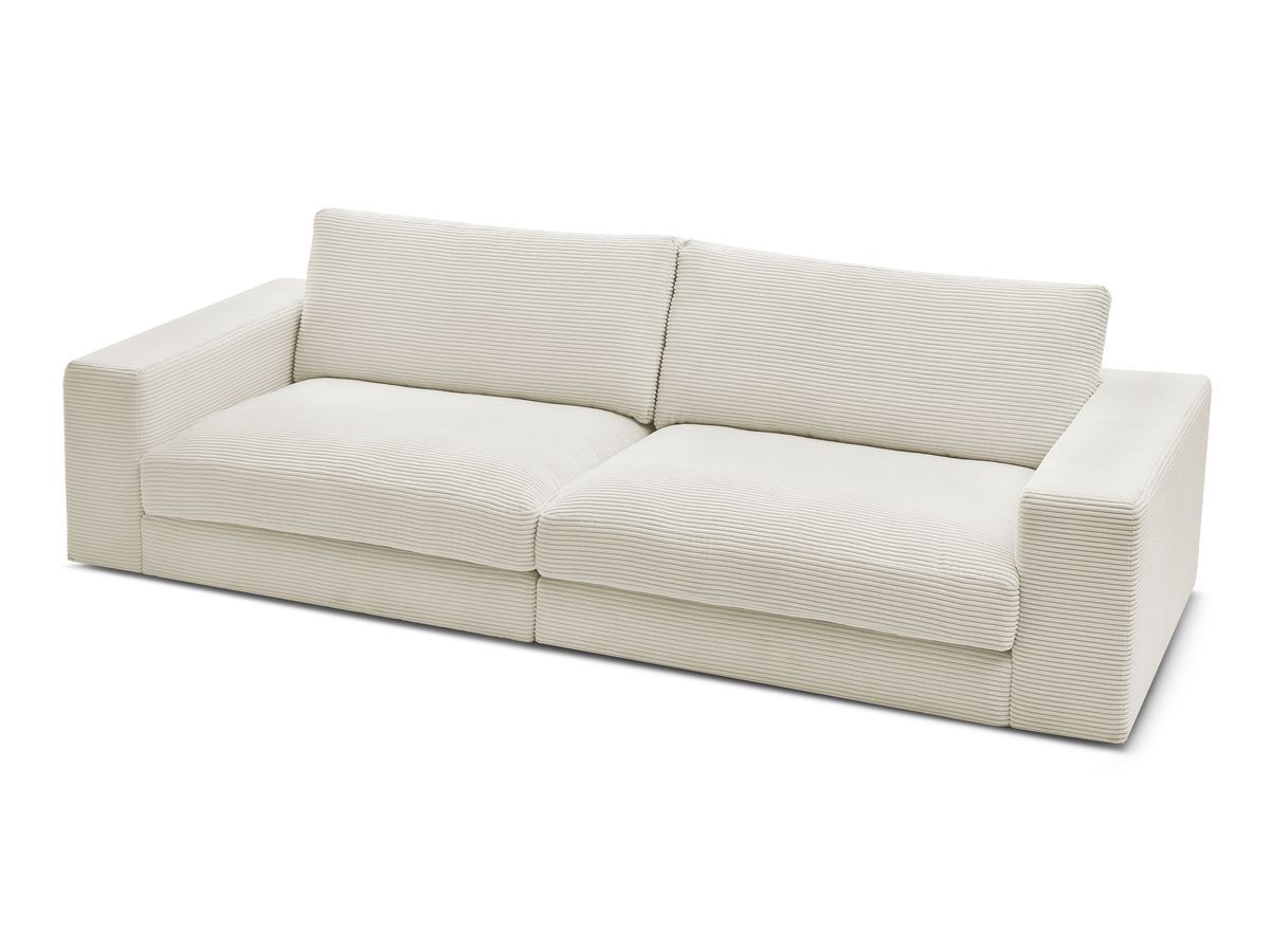 Bobochic Leonard Sofa 3-Sitzer 274 × 109 cm Strukturstoff Beige