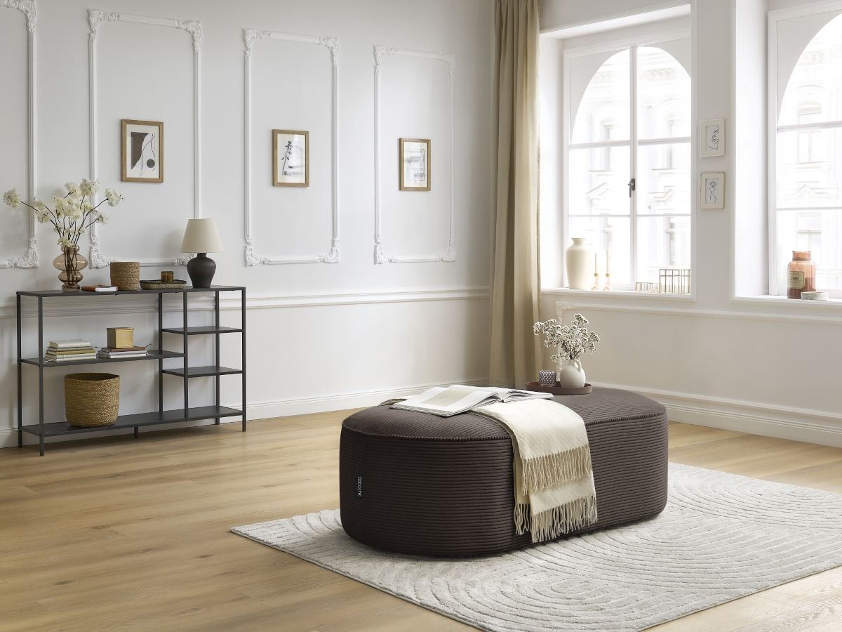 Bobochic Rousseau Pouf Cordsamt Braun