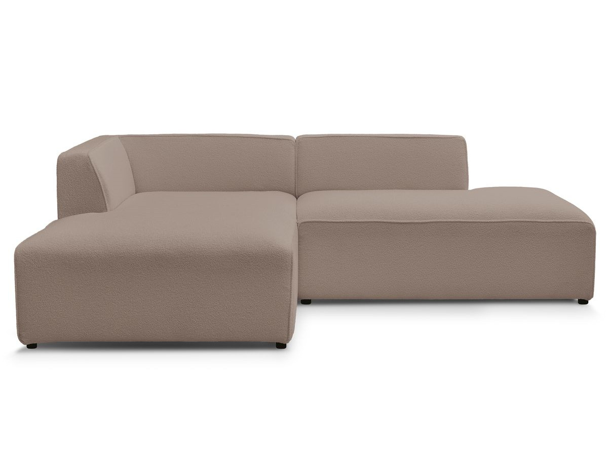 Bobochic Megeve Ecksofa Bouclé-Stoff Braun Ecke links