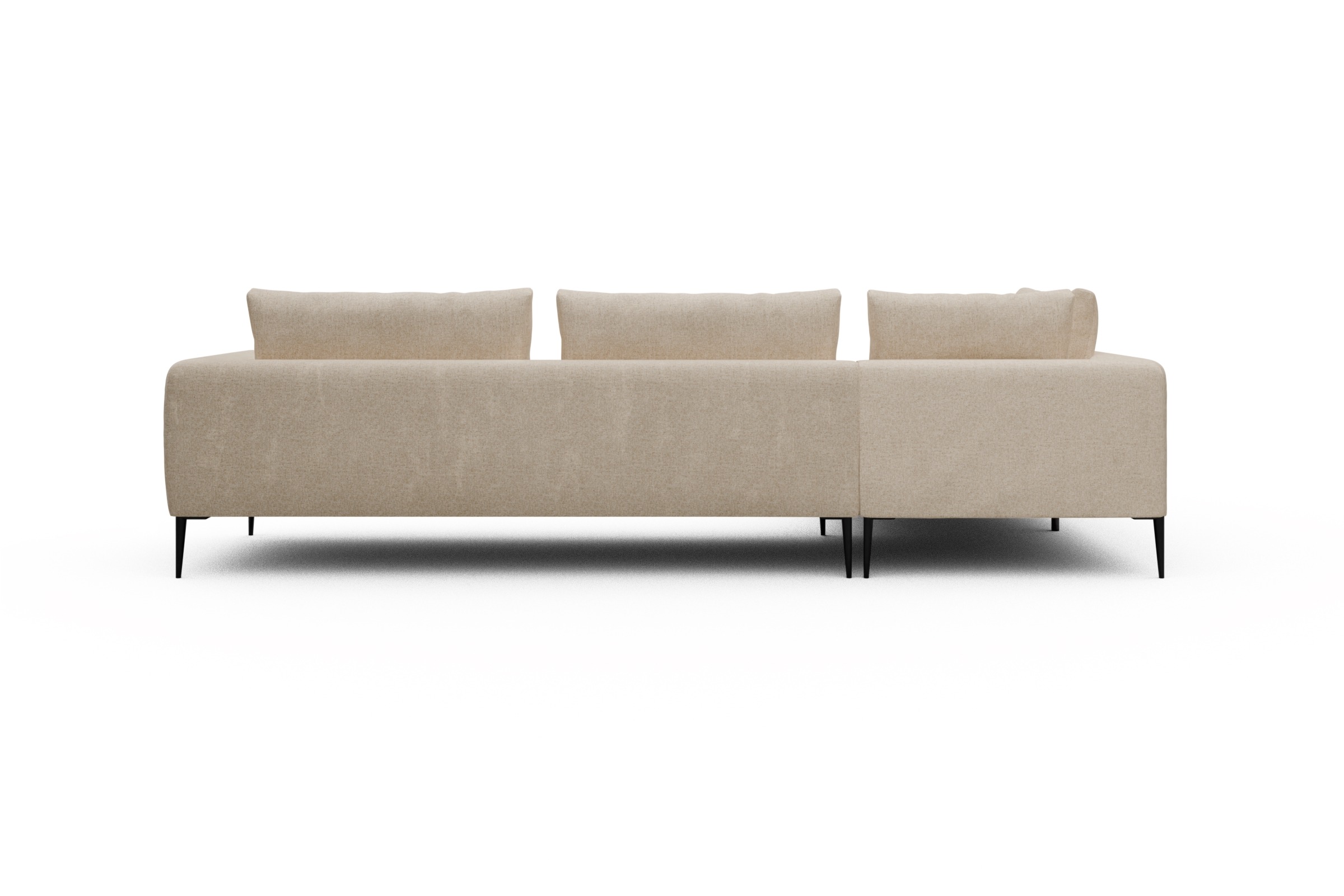 Ecksofa Paul Relax-Ecke rechts mit 3-Sitzer Casone-Natural-Beige