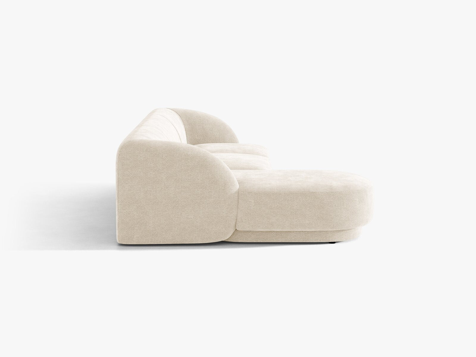 Micadoni Ecksofa Miley 4-Sitzer Links Chenille Eden Elfenbein