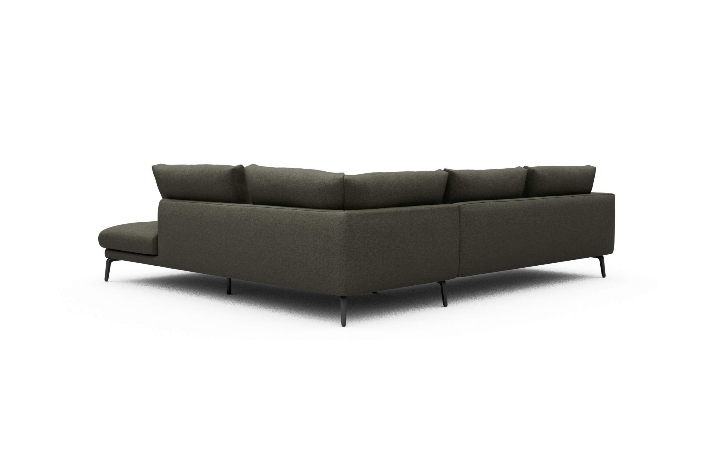 Ecksofa Karl Relax-Ecke rechts mit 2,5-Sitzer Sama-Winter-Moss