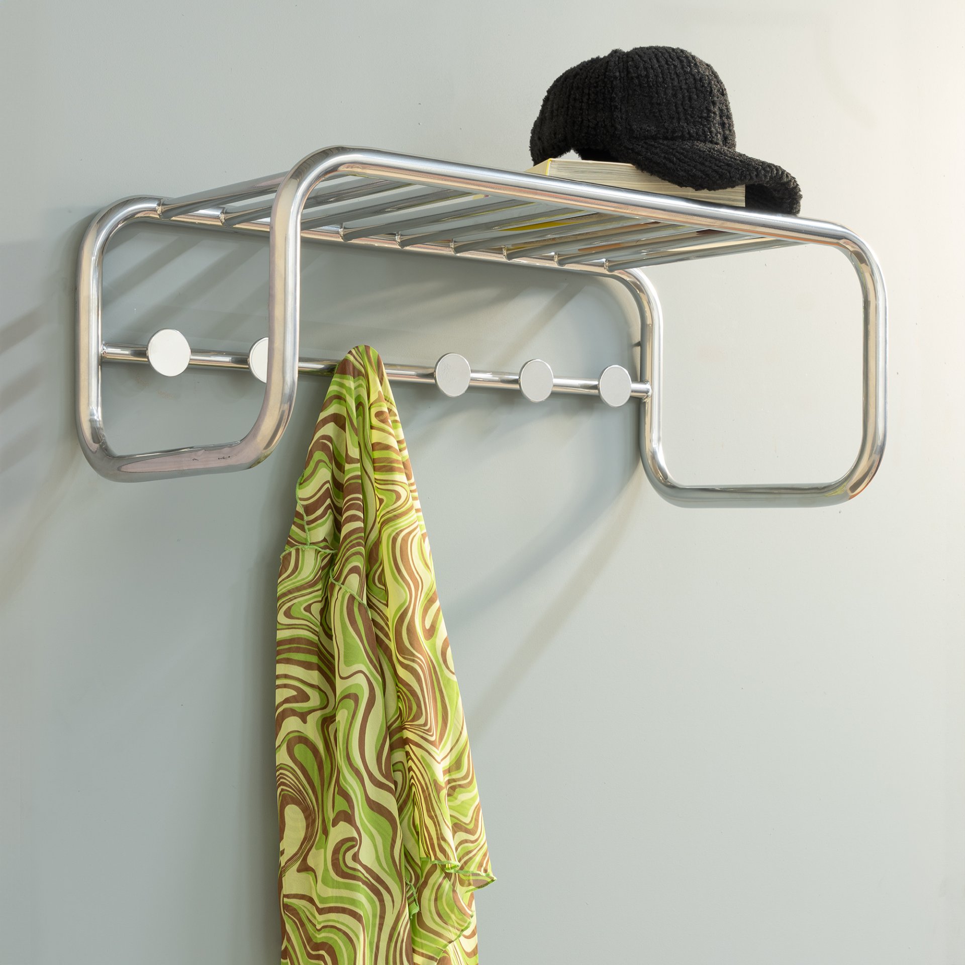 Spinder Design Wandgarderobe Retro Groovy Chrome