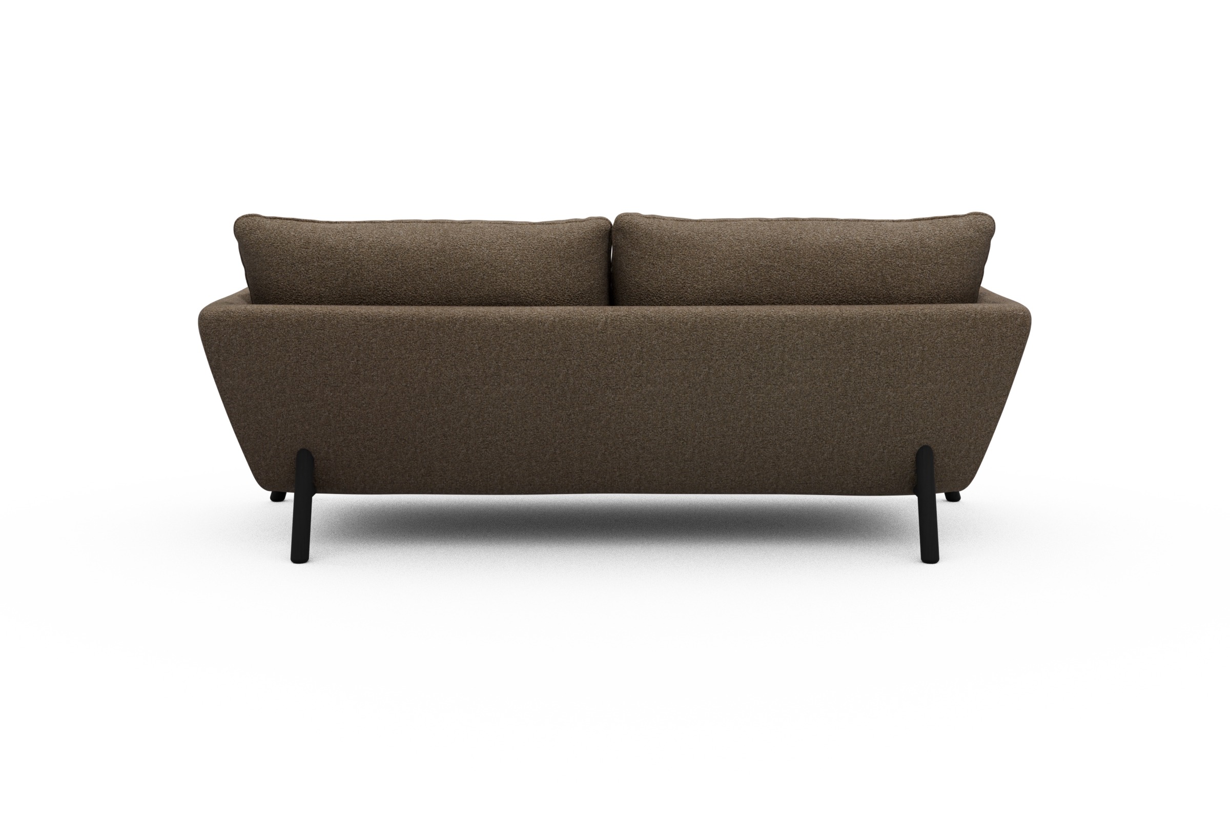 Sofa Emil 3-Sitzer Beinfarbe Eiche Schwarz Aivi-Khaki-Brown