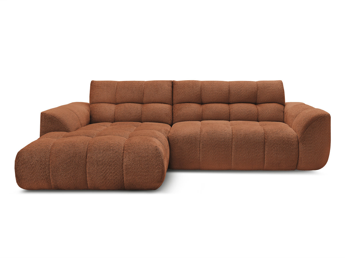 Bobochic Jaya Ecksofa Chenille Orange Ecke links