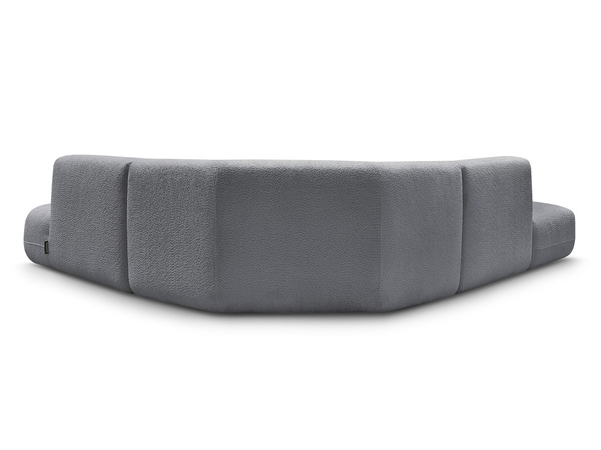 Bobochic Anda Ecksofa 279 × 264 cm Chenille Grau Ecke rechts