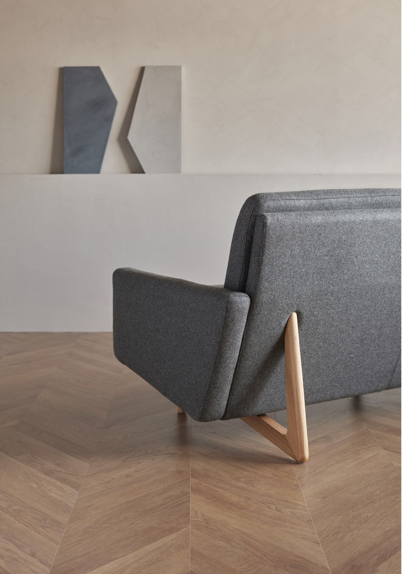 Sofa Arne 3-Sitzer Strukturierter Stoff Satya 441-Warm-Zinc