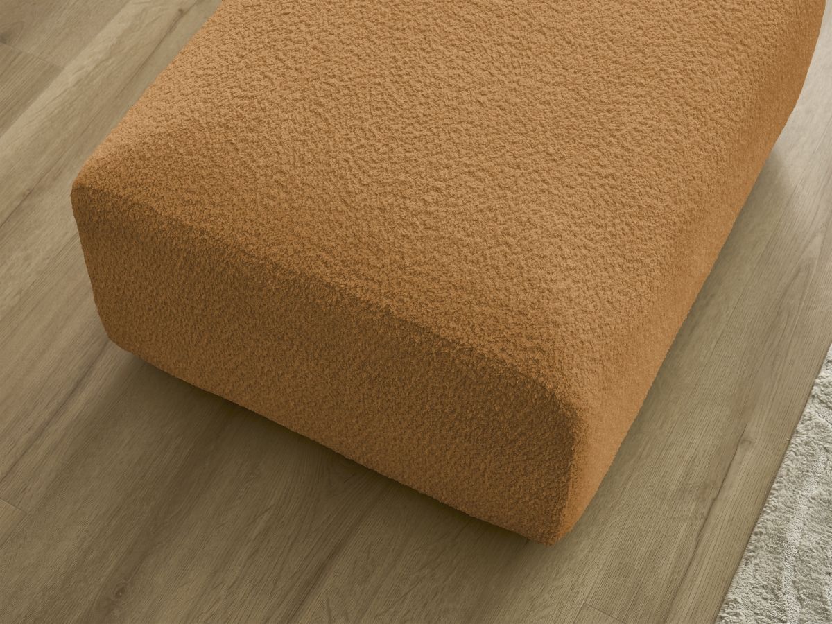 Bobochic Tina Pouf Bouclé-Stoff Gelb