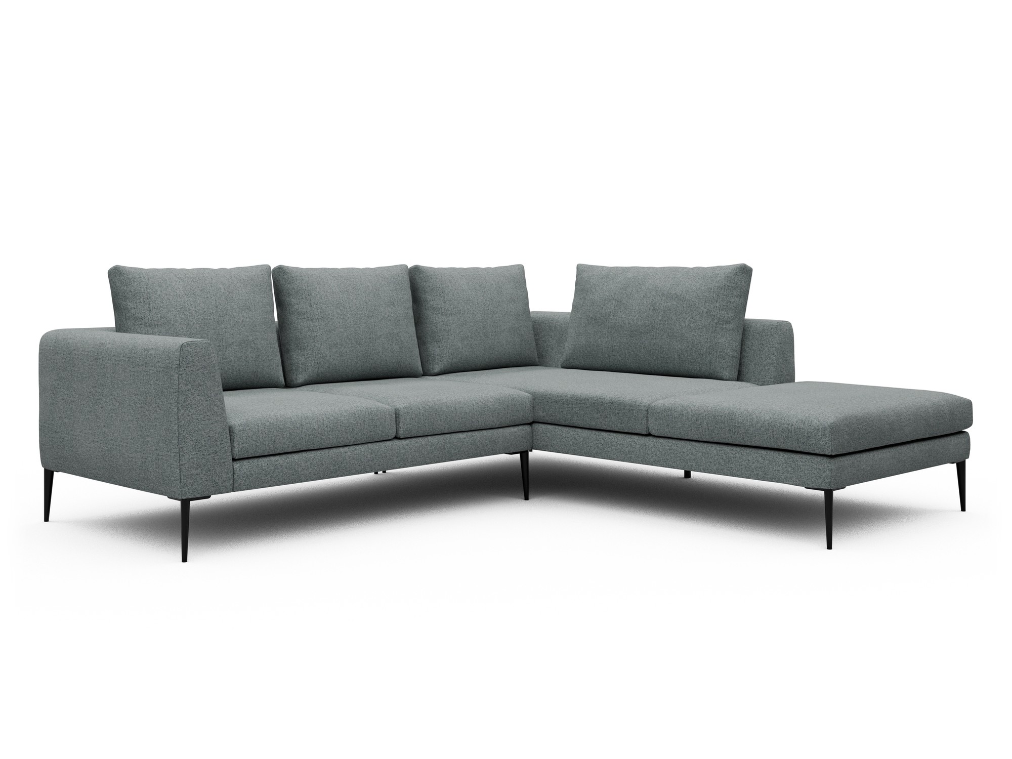 Skandi Home Ecksofa Paul Relax-Ecke rechts mit 2-Sitzer Casone-Light-Mixed-Green moebelfaktor