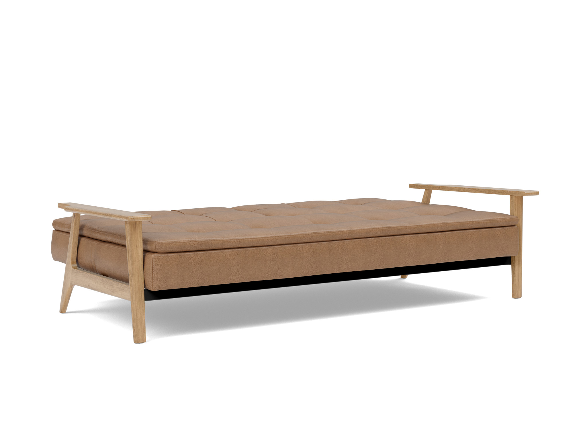 Schlafsofa Dublexo Frej Lederoptik Faunal 551-Brown