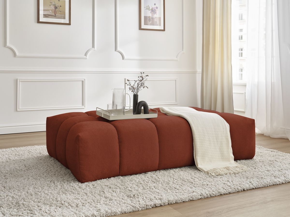 Bobochic Everest Pouf 166 × 100 cm Strukturstoff Orange