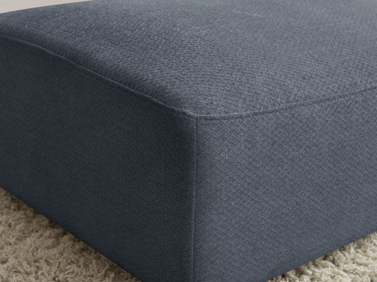 Bobochic Sidonie Pouf Melange-Stoff Dunkelblau