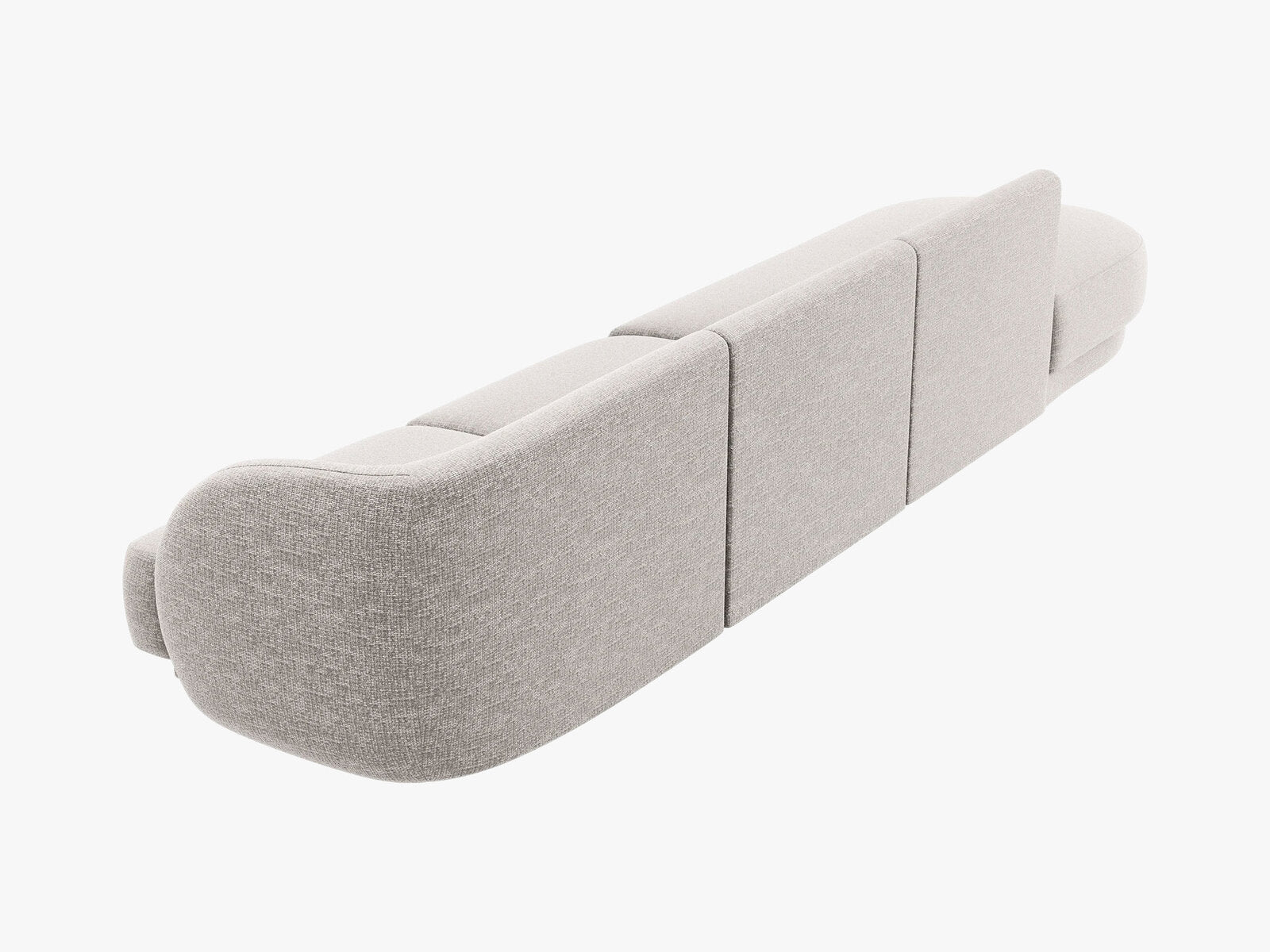 Micadoni Sofa Miley 4-Sitzer Links Chenille Haga Hellgrau