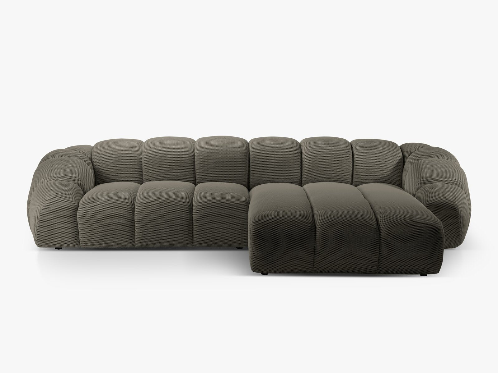 Micadoni Ecksofa Diana 4-Sitzer Rechts 3D-Stoff Stahl