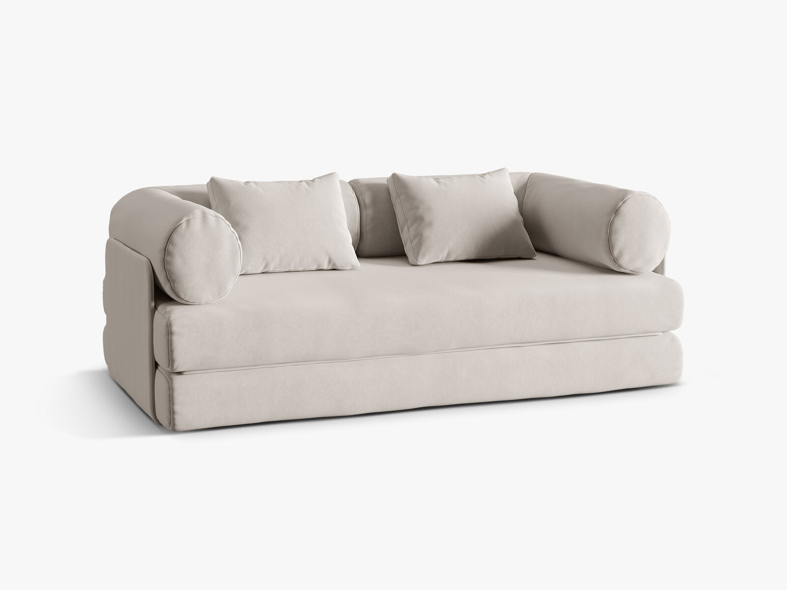Micadoni Sofa Dreamy 3-Sitzer mit Schlaffunktion Samt Salvador Beige