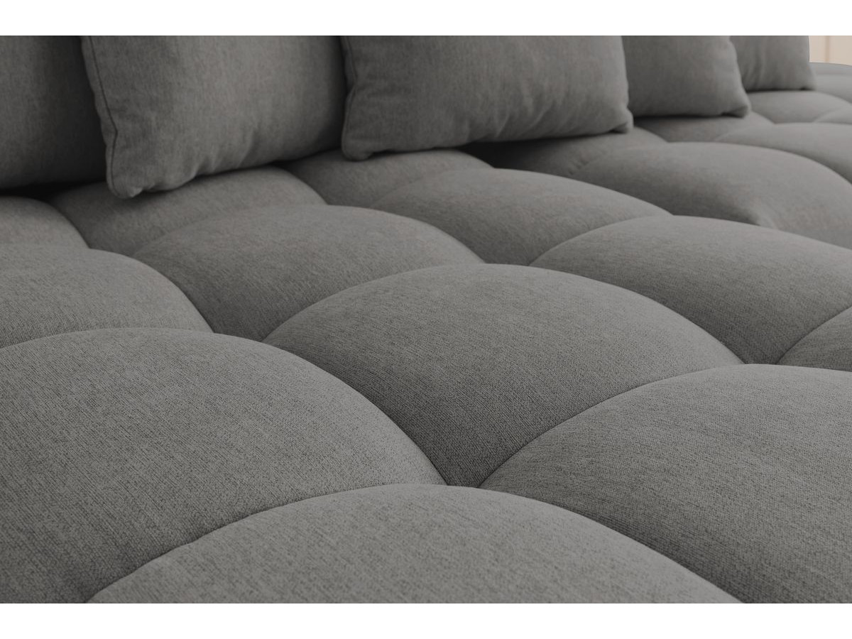 Bobochic Mont-blanc Ecksofa Melange-Stoff Dunkelgrau Ecke rechts