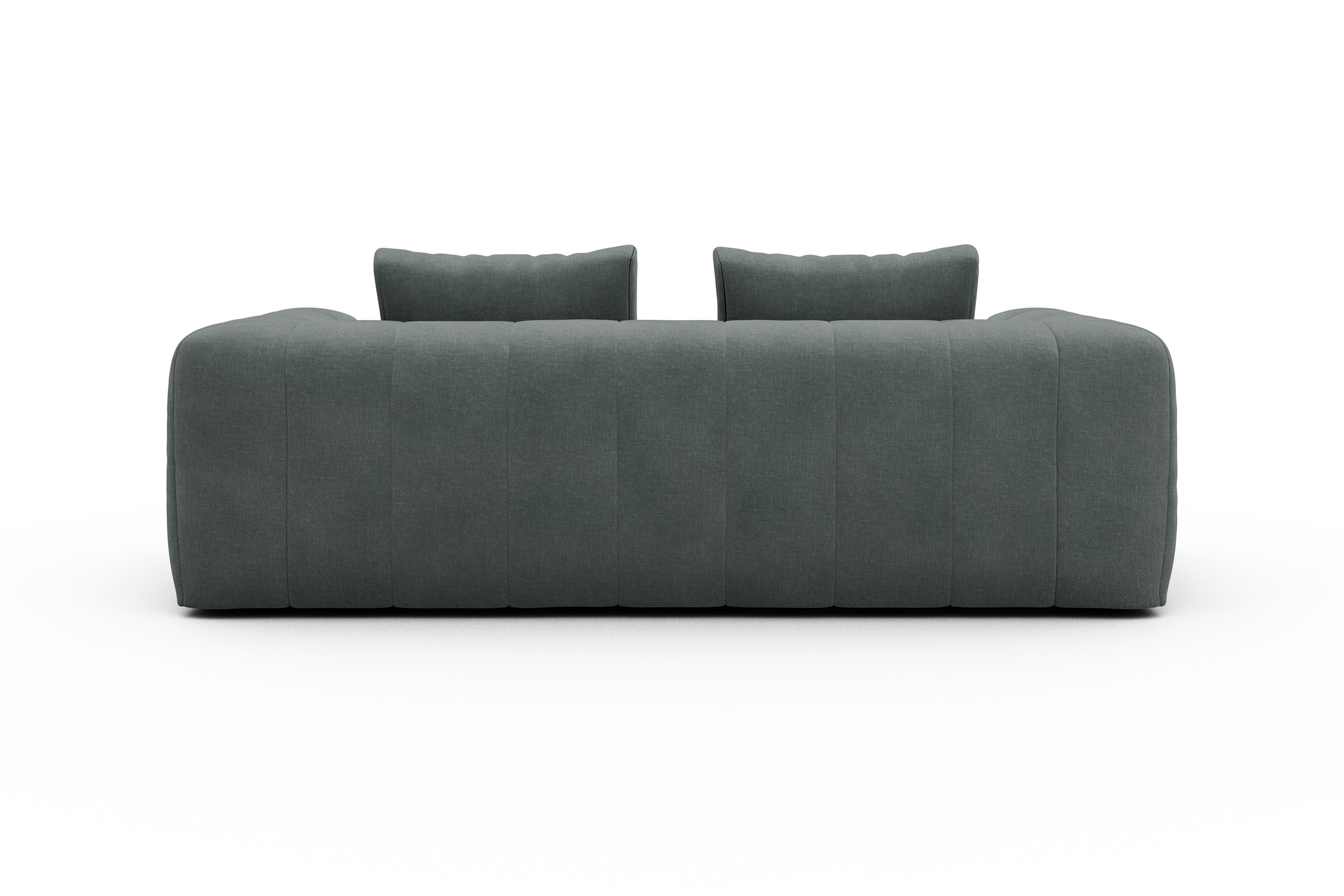 Sofa Hugo 3-Sitzer Smooth-Silver-Grey