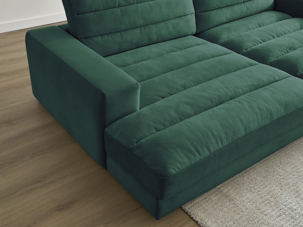 Bobochic Sierra Sofa 4-Sitzer Samt Dunkelgrün