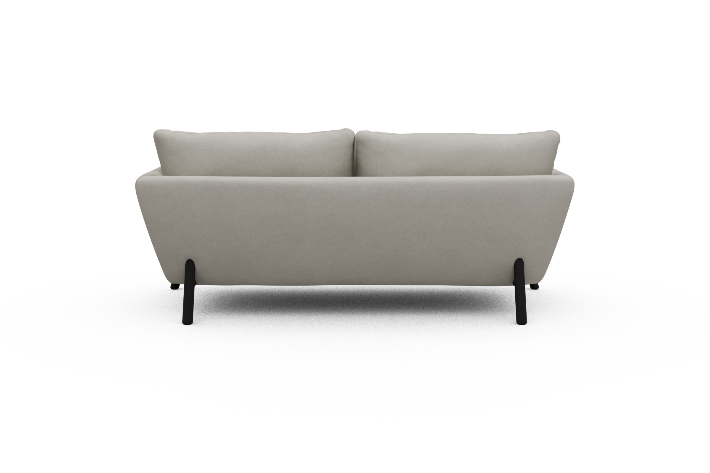 Sofa Emil 2-Sitzer Beinfarbe Eiche Schwarz Denari-Clean-Beige