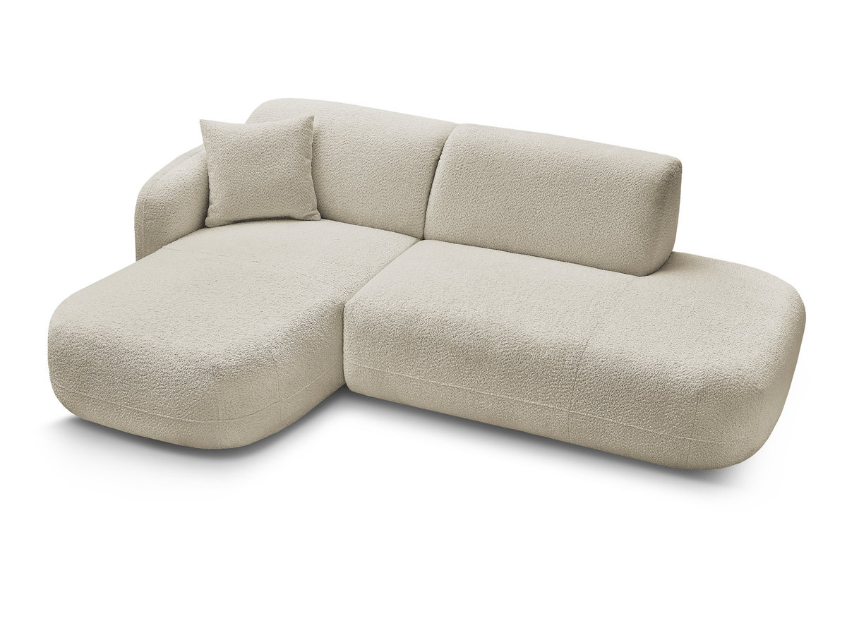 Bobochic Anda Ecksofa 241 × 163 cm Chenille Beige Ecke links
