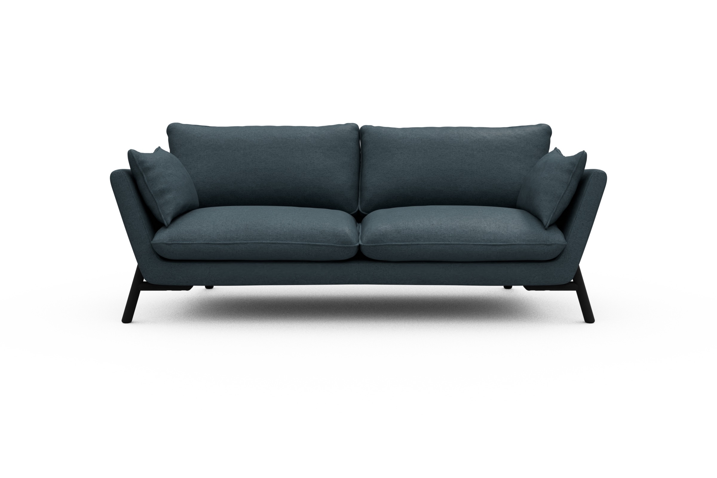 Skandi Home Sofa Emil 3-Sitzer Beinfarbe Eiche Schwarz Denari-Royal-Blue moebelfaktor