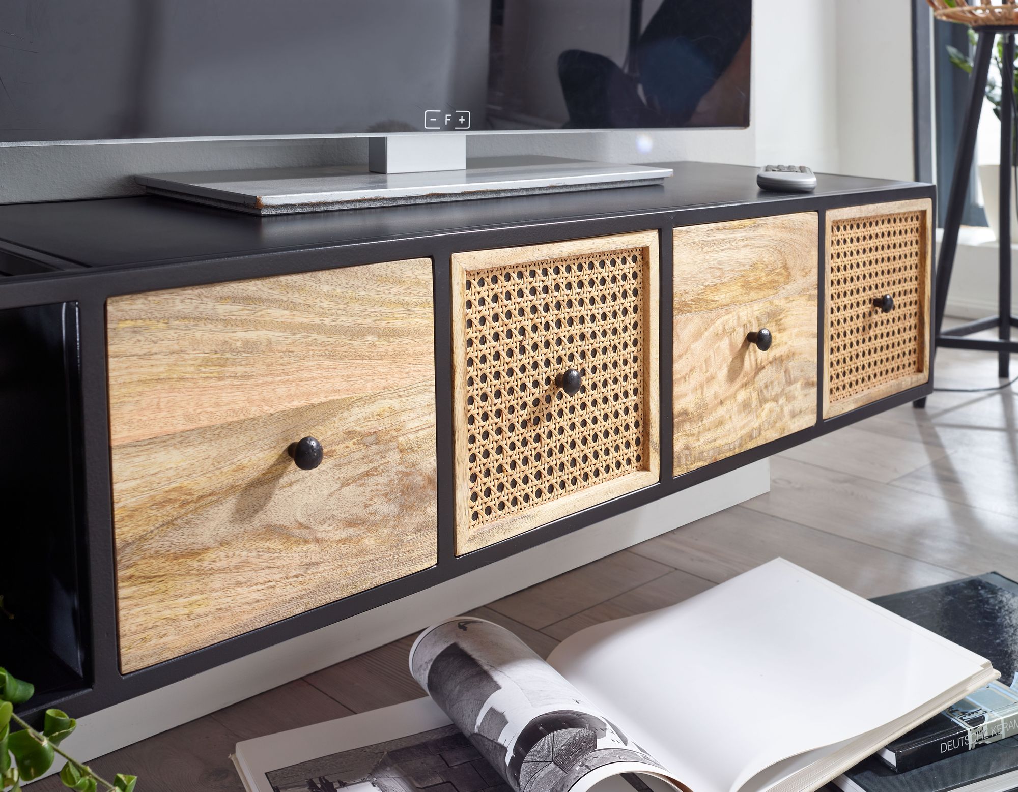 TV-Board Sigluvik Schwarz 150 × 35 × 25 cm