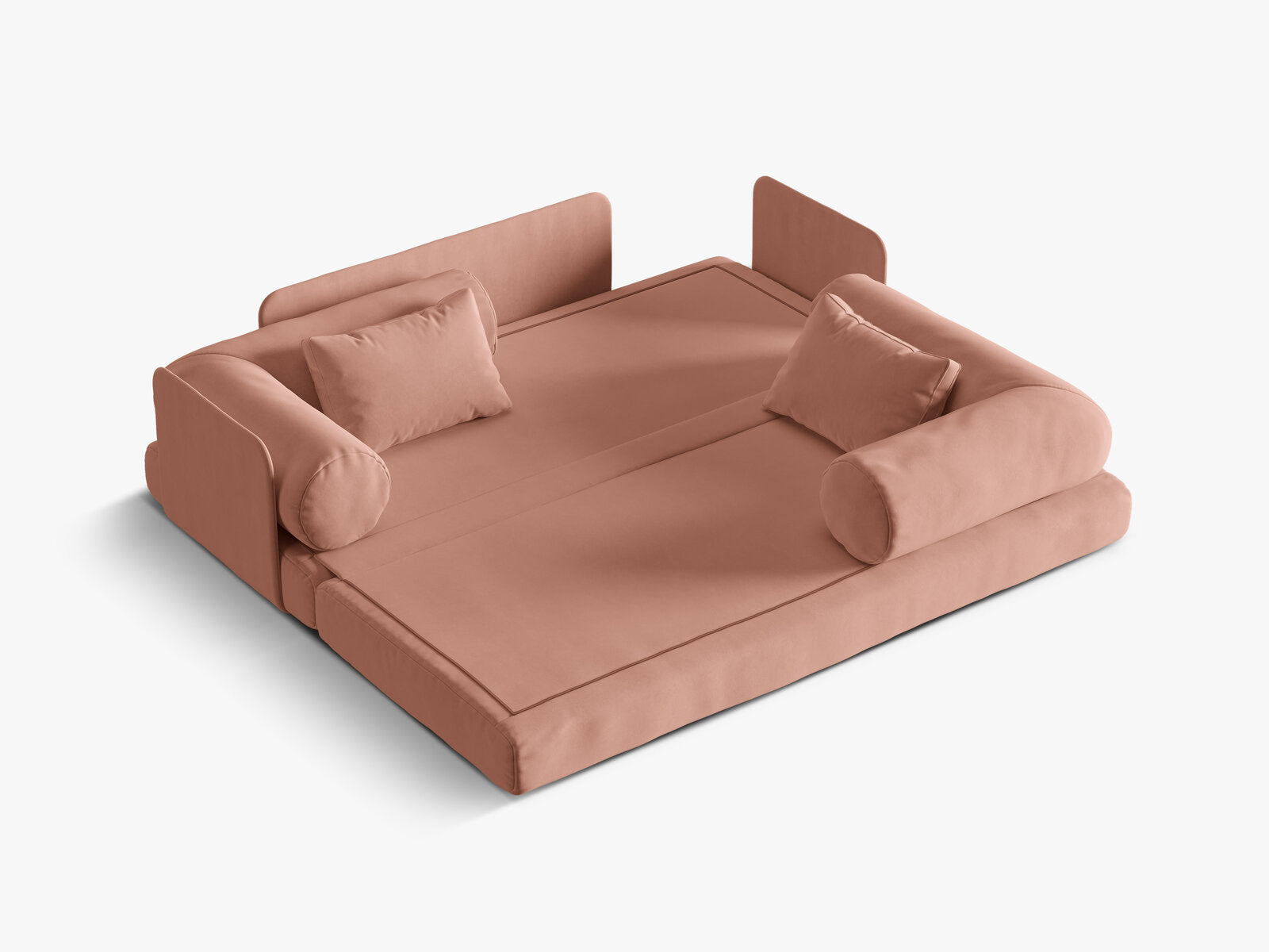 Micadoni Sofa Dreamy 3-Sitzer mit Schlaffunktion Samt Salvador Rosa