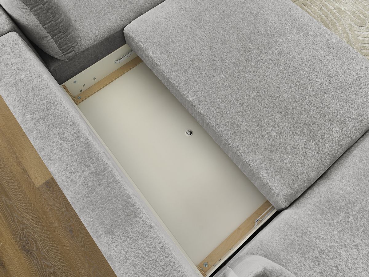 Bobochic Lucien Wohnlandschaft Stoff Hellgrau Ecke links