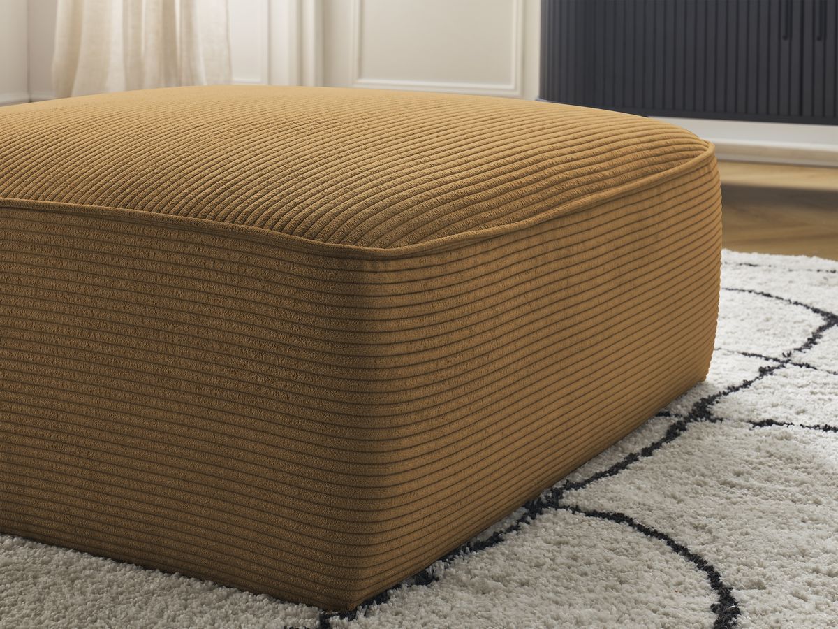 Bobochic Leopold Pouf Cordsamt Gelb