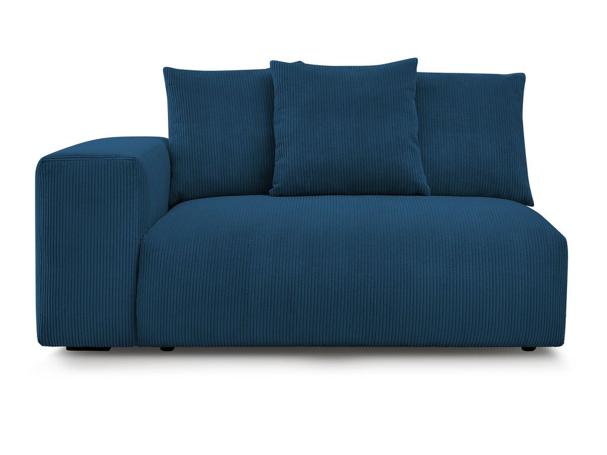 Bobochic Voltaire Sofamodul 2-Sitzer 178 × 100 cm Cordsamt Dunkelblau Ecke links