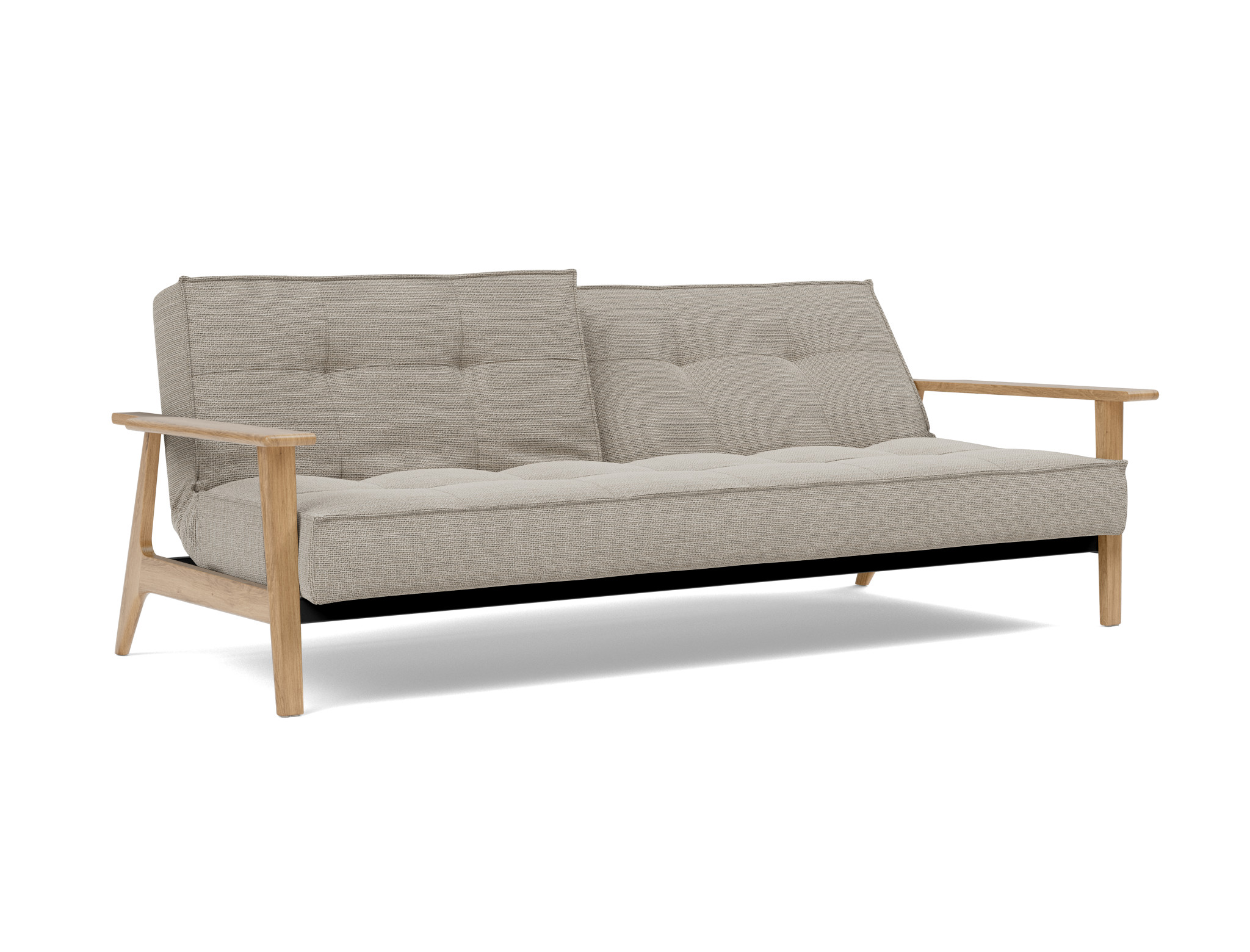 Schlafsofa Splitback Frej Strukturierter Stoff Kenya 579-Gravel