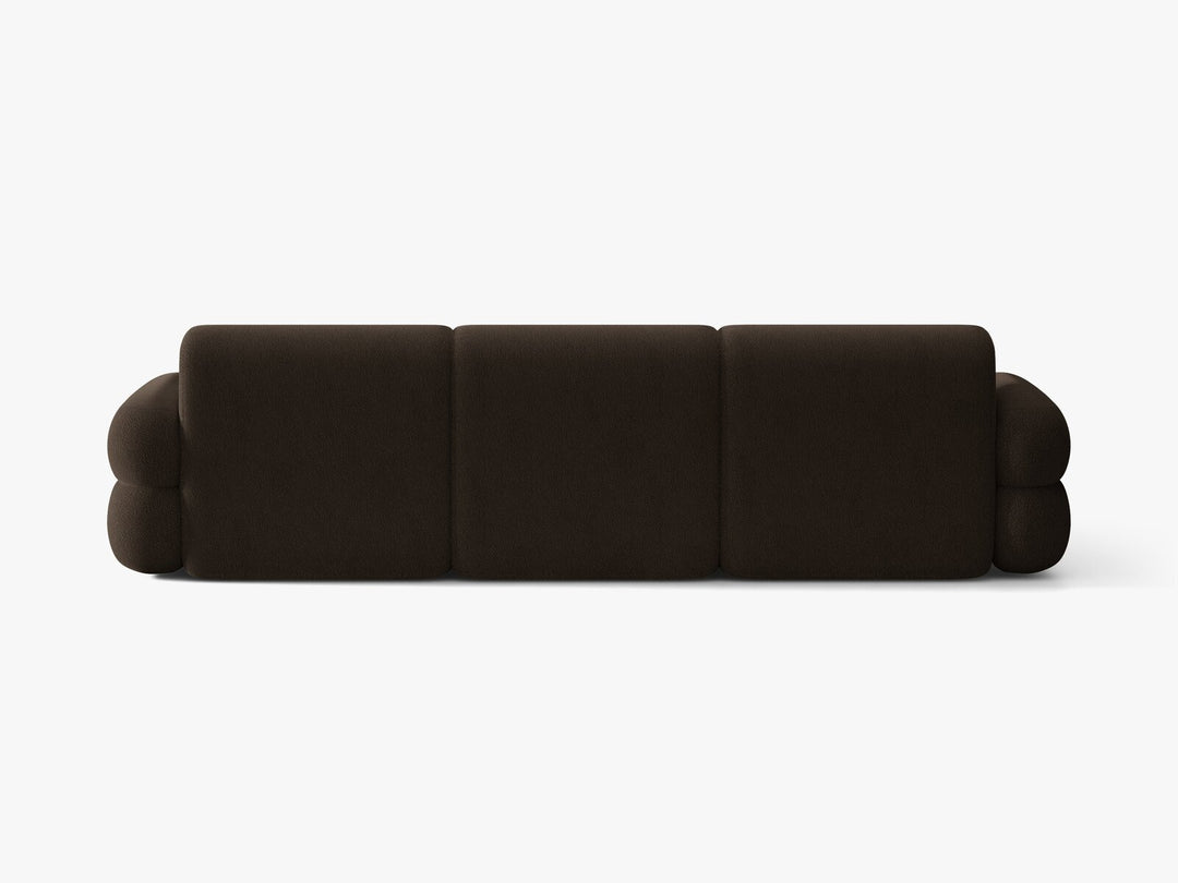Micadoni Neo Ecksofa 4-Sitzer Links Boucle Baloo Braun