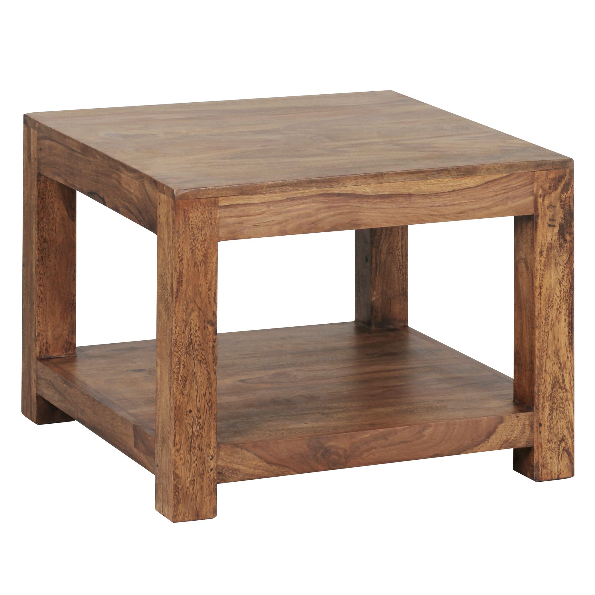 Couchtisch Aalvik Massivholz Dunkelbraun 60 × 60 × 45 cm