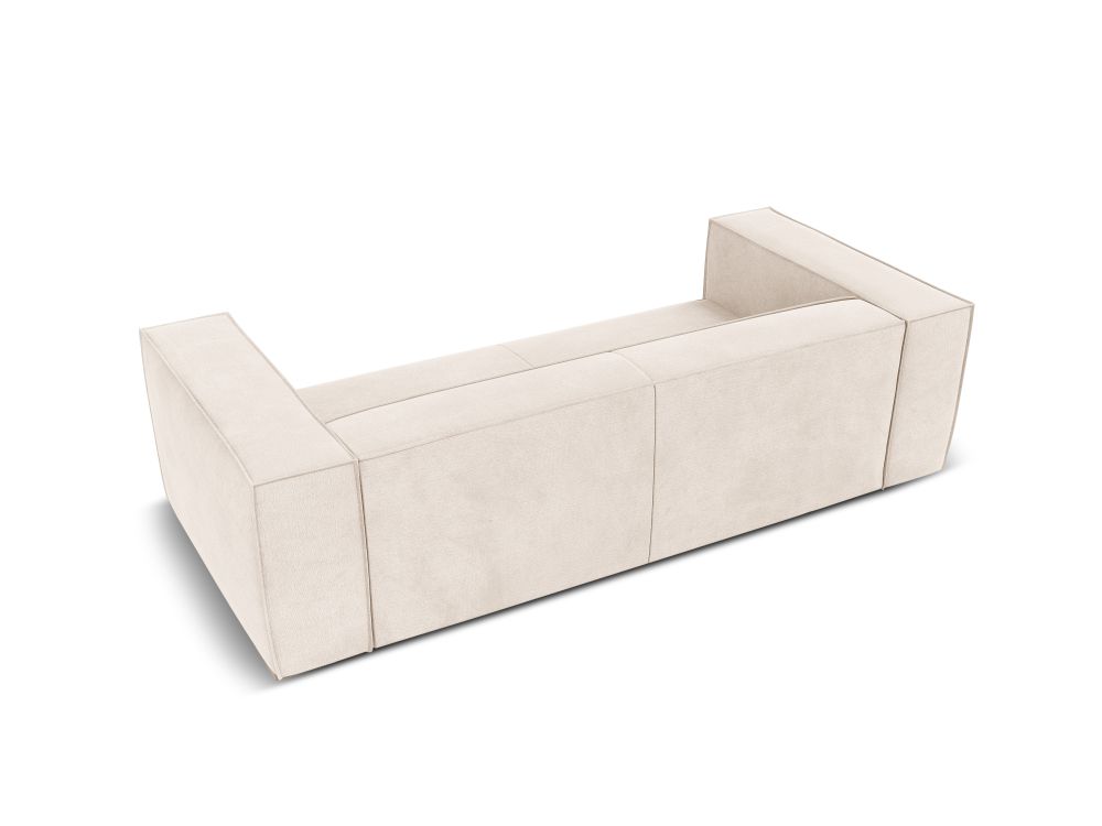 Cosmopolitan Design Sofa Turin 3-Sitzer Strukturierter Stoff Rosario Helles Beige