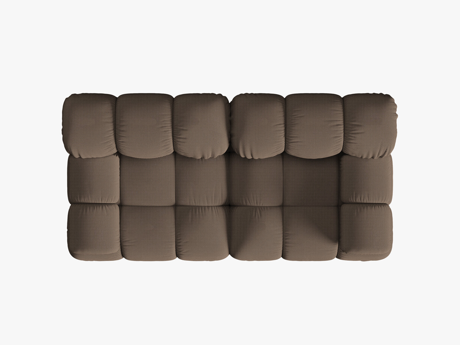 Micadoni Modulares Sofa Bellis 2-Sitzer 3D-Stoff Sonic Braun