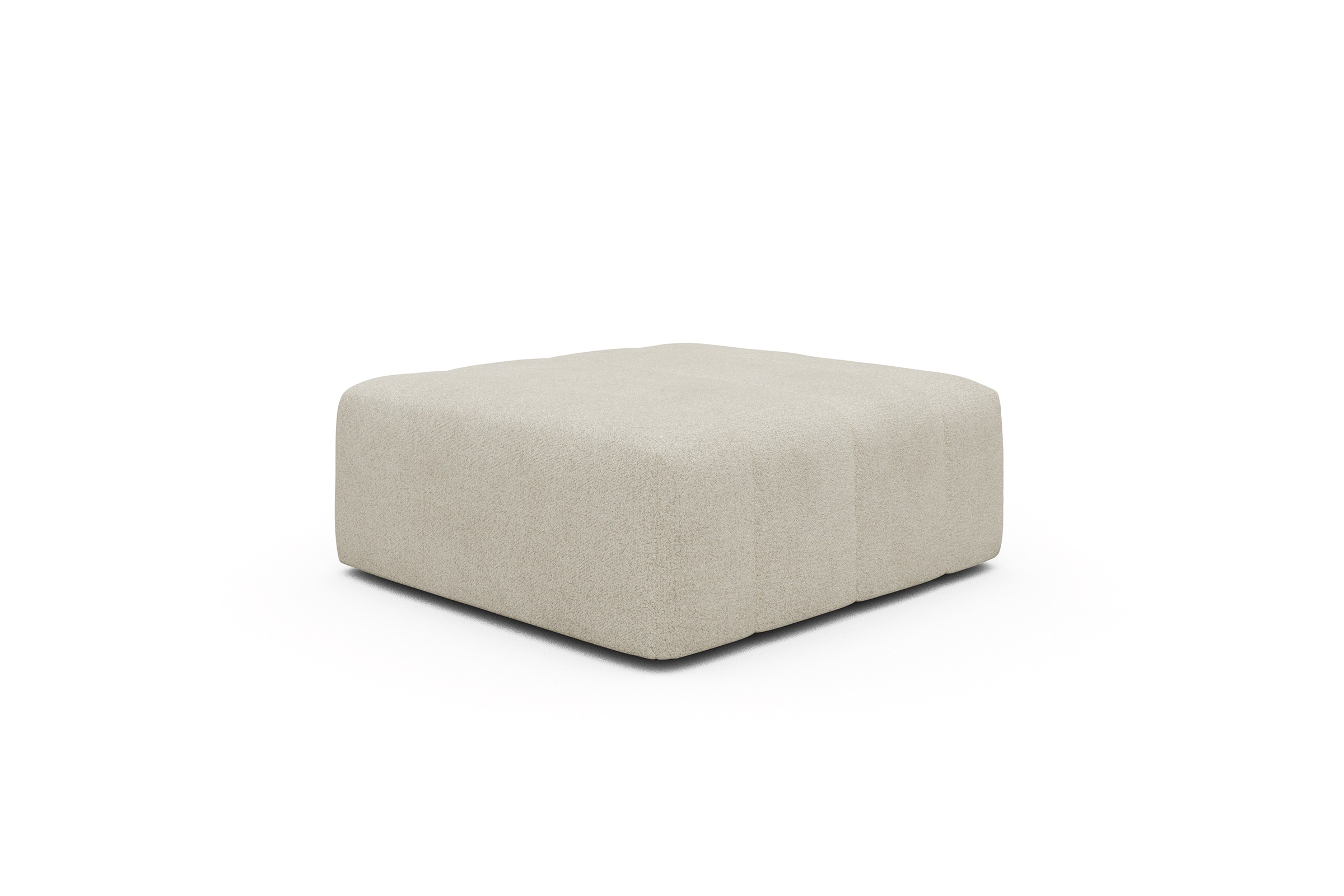 Sitzhocker Hugo Ottomane Boucle-Off-White