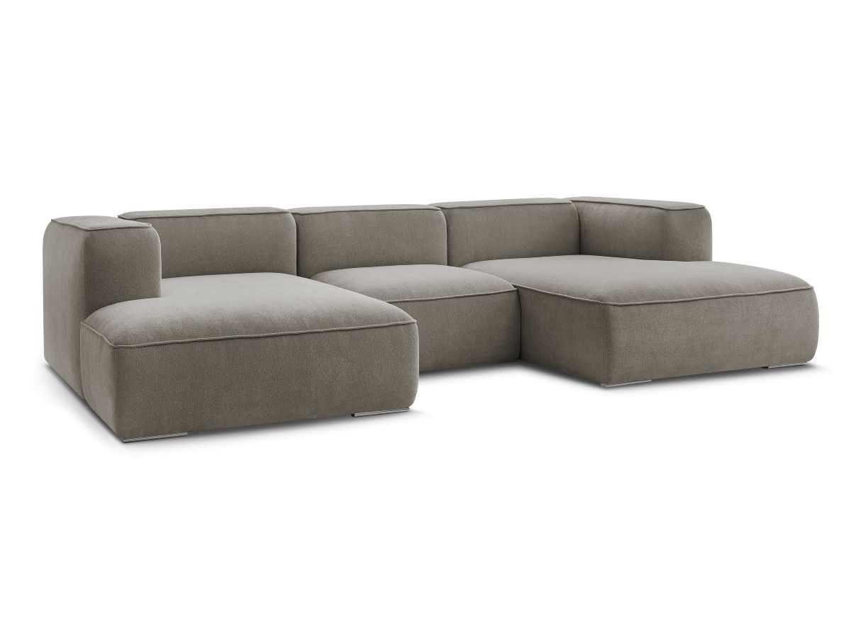 Bobochic Zephyr Wohnlandschaft Strukturstoff Taupe
